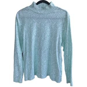 Croft & Barrow 100% Cotton Shirt High Neck Stretch Lightweight Top Size XXL